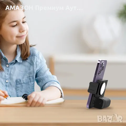 ULANZI CG02 Смарт Bluetooth Grip за телефон с батерия и осветление/студена обувка,iPhone/Samsung, снимка 10 - Селфи стикове, аксесоари - 48272311