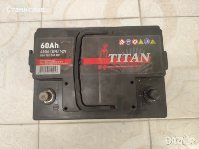 Акумулатор TITAN 60Ah 480A, снимка 1 - Аксесоари и консумативи - 48939489