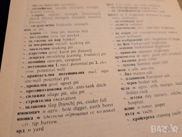 Кратък българско-английски политехнически речник 1990, снимка 4 - Чуждоезиково обучение, речници - 46814593