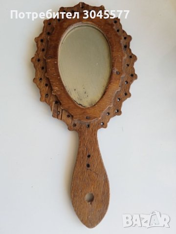 Огледало ръчно 25,5 см, ретро, снимка 2 - Антикварни и старинни предмети - 45902100