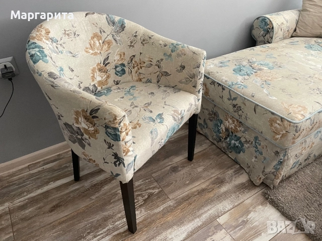 Диван разтегателен с ракла и кресло, снимка 2 - Дивани и мека мебел - 52720540