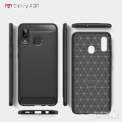 Samsung Galaxy A30/A20 Удароустойчив Carbon Fiber Калъф и Протектор, снимка 8 - Калъфи, кейсове - 48535197