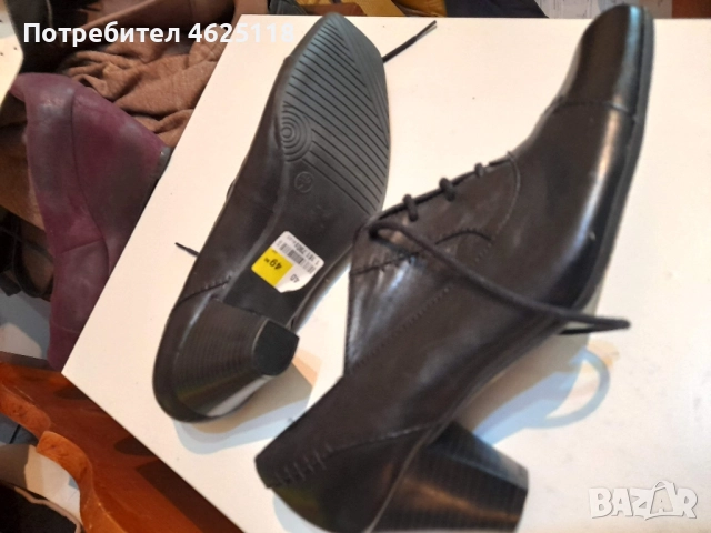Нови Черни обувки естествена кожа , снимка 5 - Дамски ежедневни обувки - 52081582