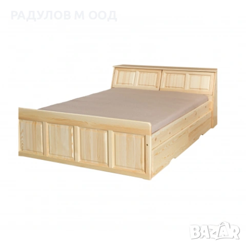 Легло с ракла и чекмеджета от масив чам