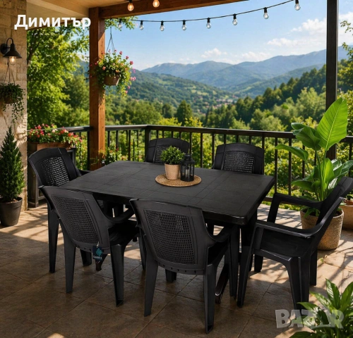 Комплект маса + 6 стола или 4 стола-2 цвята и размери маси мод.4