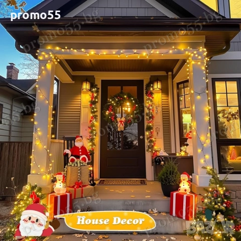 Коледна Светлинна Верига 50м с 250 Диода в Три Цвята Коледна Декорация, снимка 15 - Декорация за дома - 52324240