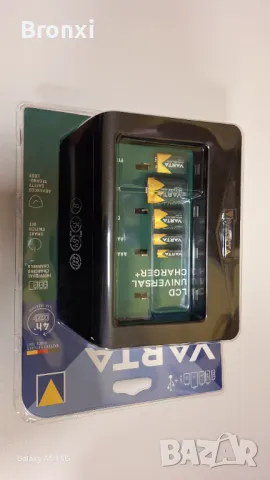 Универсално зарядно LCD устройство Varta,АА / ААА / C / D и 9V батерии, снимка 2 - Батерии, зарядни - 48523504