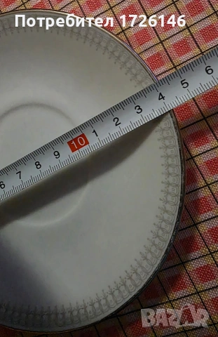 Порцеланови сет 2 бр. и чинийки 4 бр. със сребърен кант на Winterling Kirchenlamitz Bavaria Germany , снимка 6 - Сервизи - 54043725