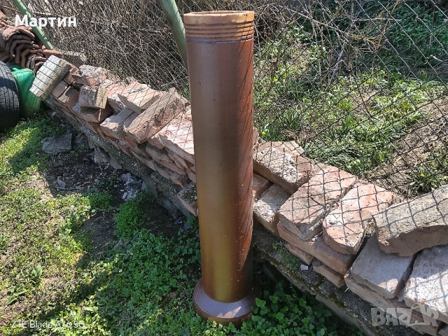 Стари керамични канализационни тръби (ВиК) + коляно, снимка 3 - Градински мебели, декорация  - 53861327