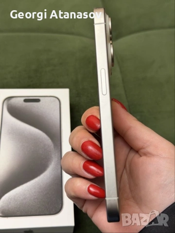 ПРОДАВАМ IPhone 15-pro 256 GB White Titanium, снимка 5 - Apple iPhone - 54196933