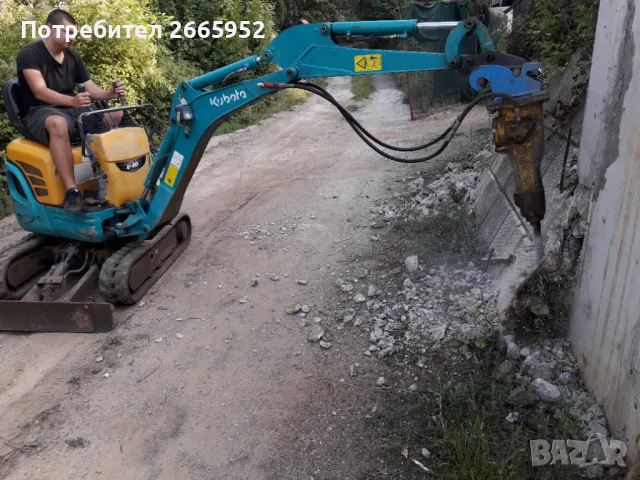 Услуги с мини багер, микро багер с хидравличен чук и мини дъмпер, снимка 6 - Кърти, чисти, извозва - 28726282