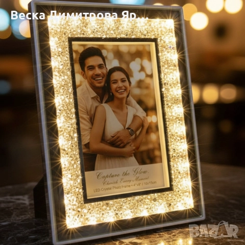 Кристална фоторамка с LED осветление и USB – блясък, който съживява спомените ти, снимка 3 - Декорация за дома - 52774408