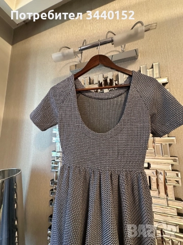 Рокля, асиметрична, пепит, снимка 8 - Рокли - 51632670