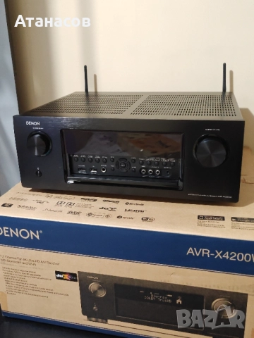 Denon AVR X 4200 W ресийвър усилвател за домашно кино с дистанционно и микрофон за калибриране 