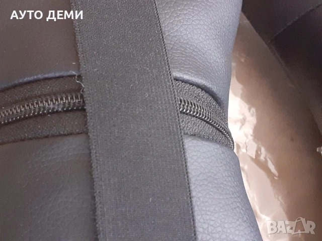 Черни кожени възглавнички за седалка на автомобил с лого S line, снимка 4 - Аксесоари и консумативи - 51287005