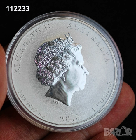 1 унция австралийски лунар Куче 2018, снимка 2 - Нумизматика и бонистика - 52927242