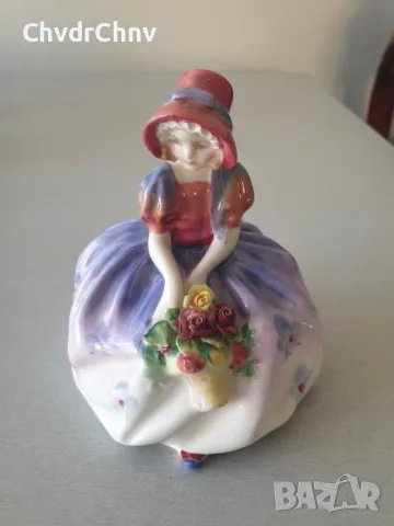 Колекционерска много стара английска порцеланова фигура Royal Doulton Monica/1931 статуетка 10см , снимка 1 - Колекции - 46957812