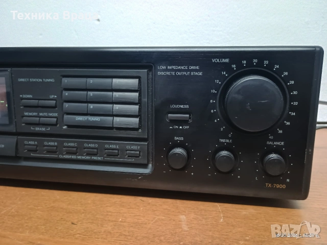 Транзисторен стерео ресивър ONKYO TX-7900. Перфектен! Изпращам видео. , снимка 4 - Ресийвъри, усилватели, смесителни пултове - 53892273