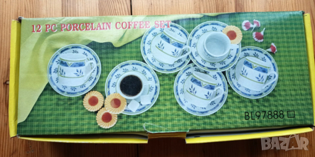 Сервиз за късо кафе, декор тартан/каре, снимка 6 - Сервизи - 53391474