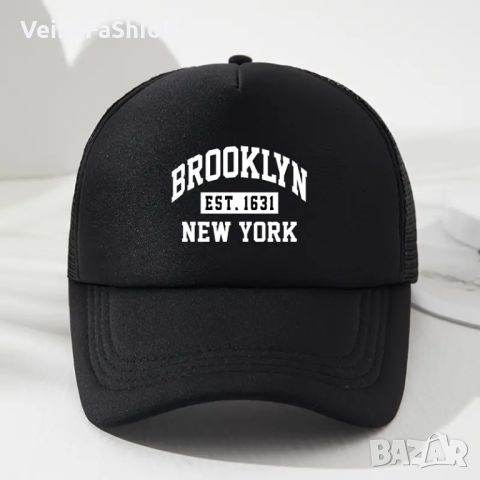 Нова дишаща шапка с козирка Brooklyn EST 1631 New York в черен цвят, снимка 1 - Шапки - 46808026