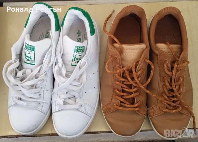2 за 1 №40 LACOSTE+ADIDAS Stan Smith 100% ОРИГИНАЛНИ унисекс сникърси кецове гуменки
