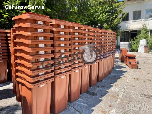 Пластмасова кофа на колела 120–240 л с капак – HDPE, устойчива и удобна, снимка 6 - Друго - 52388927