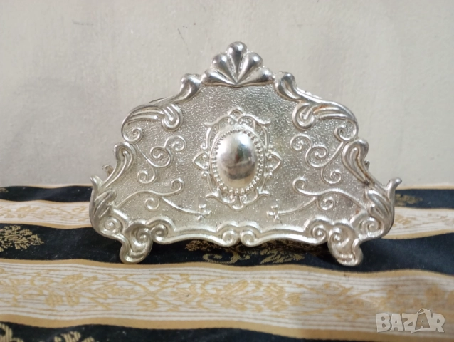 Посребрен винтидж салфетник, снимка 1 - Аксесоари за кухня - 39231425