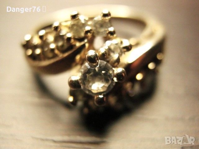 Дамски пръстен от бяло злато , снимка 6 - Пръстени - 45964110