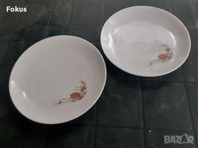 Български детски порцелан - лот от две чинии, снимка 8 - Антикварни и старинни предмети - 53279643
