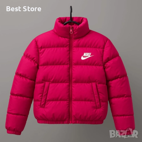 Nike Червено Зимно Дамско Яке Найк 