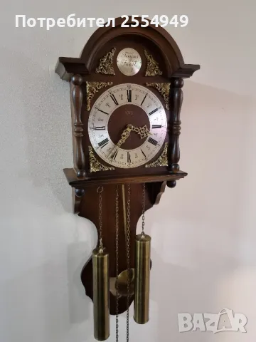 Старинен стенен часовник AMS, снимка 3 - Стенни часовници - 49753648