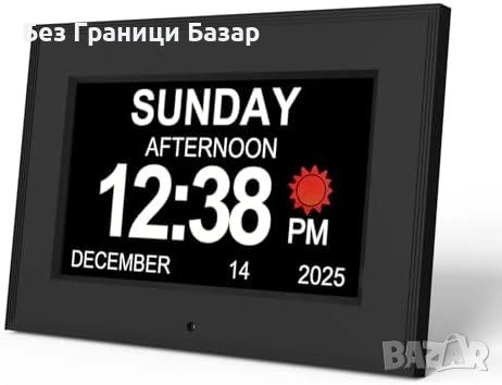 Нов Дигитален часовник за възрастни 7 инча с 12 аларми дата голям дисплей