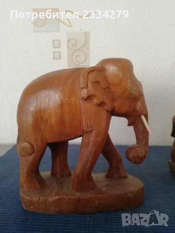 Статуетки на слонове, ръчна дърворезба. , снимка 7 - Статуетки - 46421516