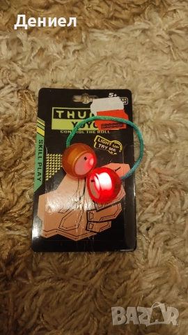 Thumb Chucks Ball Fidget Toy LED Finger Yoyo Stress Ball Roll - Светещи йойо топчета антистрес!