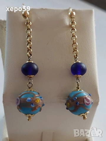 Прекрасни дизайнерски Френски златни обеци/Злато проба 750/, 1 900 лв, снимка 3 - Обеци - 52278823