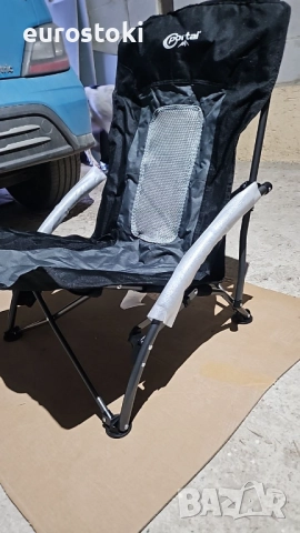 Сгъваем низък плажен стол Portal, лек, дишащ плат, товароносимост 150 кг, с чанта за носене, за плаж, снимка 5 - Къмпинг мебели - 52596405