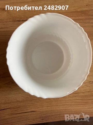 Бяла купа за салата, снимка 7 - Чинии - 53690846