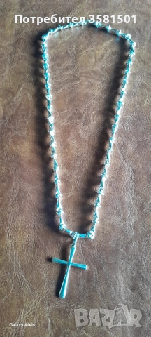 168/Сребърен Синджир със Кръст-65грама.🇧🇬, снимка 3 - Колиета, медальони, синджири - 52796748