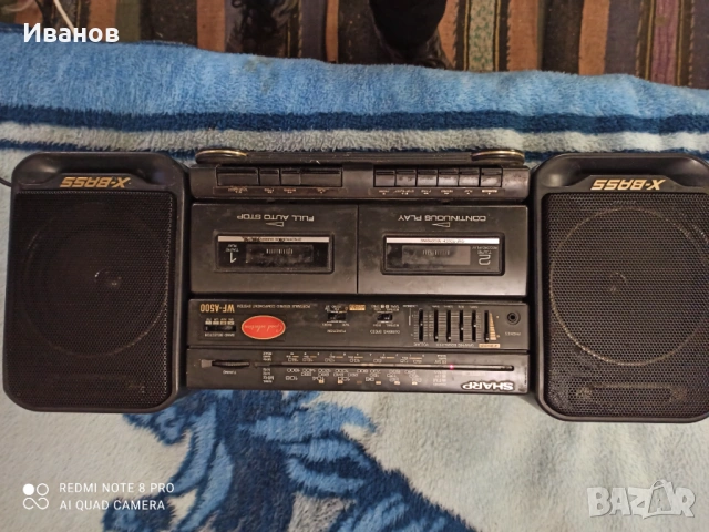 Ретро радиокасетофон шарп модел wfА500, снимка 3 - Радиокасетофони, транзистори - 53194701