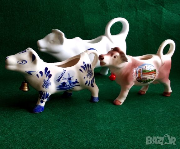 Винтидж крави канички за сметана със звънец, колекционерски декор за селска къща, , снимка 10 - Други ценни предмети - 45285431