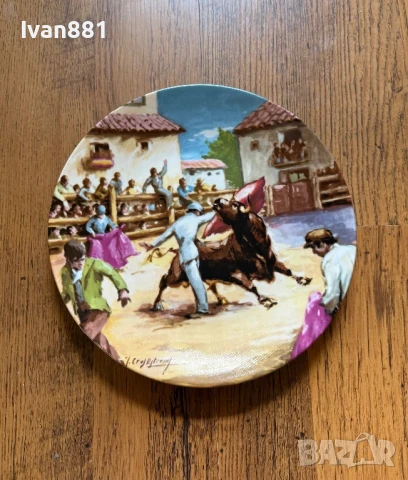 Порцеланова чиния - Испания Тореадор декорация , снимка 5 - Други - 50462606