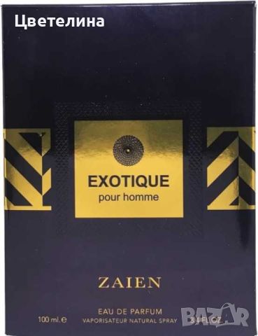 Парфюмна вода за мъже ZAIEN PERFUMS EXOTIQUE POUR HOMME 100ml, снимка 3 - Мъжки парфюми - 46591761