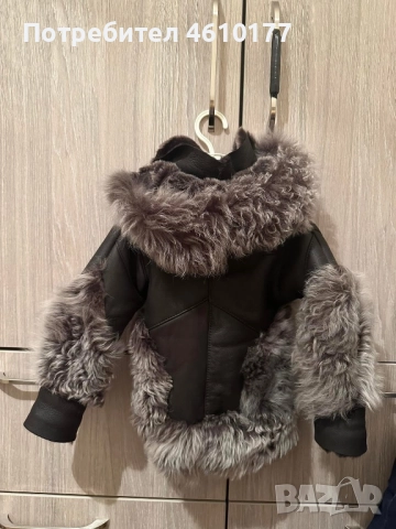 Ново детско зимно яке естествена кожа, снимка 3 - Бебешки якета и елеци - 51900450