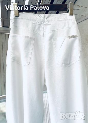 Ленен панталон широк крачол MARLBORO CLASSICS оригинал, снимка 5 - Панталони - 45101528