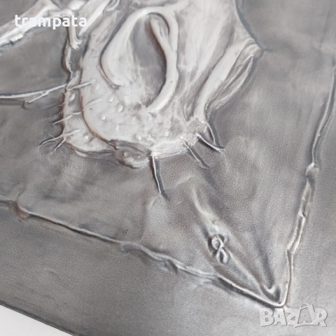 Стара Немаска белереф картина дърво метал Конска глава , снимка 3 - Картини - 52619819