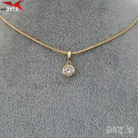 Комплект с 14К златно покритие 264185, снимка 6 - Бижутерийни комплекти - 53654294