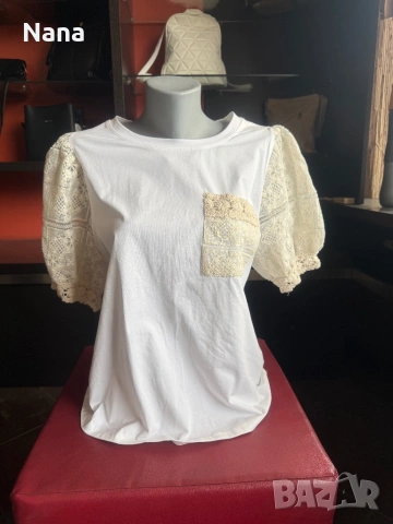 ВСИЧКО ПО 7€ ЗА БРОЙ ДАМСКИ БЛУЗИ И ТУНИКИ НАМАЛЕНИ!, снимка 4 - Тениски - 54182798