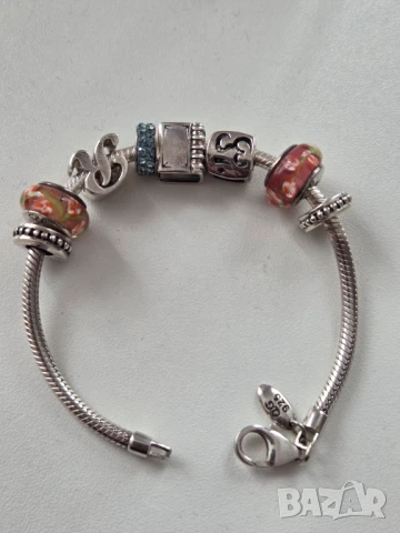 Сребърна гривна с талисмани, снимка 10 - Гривни - 51079213