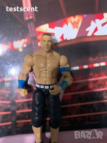 Екшън фигура WWE John Cena Джон Сина Mattel Elite Black Light Blue figure играчка, снимка 7 - Колекции - 48438298