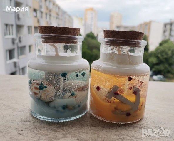 Свещи от гел восък , снимка 3 - Декорация за дома - 50470616